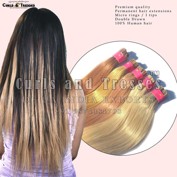 Black Straight Micro Ring Hair Extension, Hair Grade: Human's Hairs,  Packaging Size: Pack at Rs 7499/pack in Ghaziabad