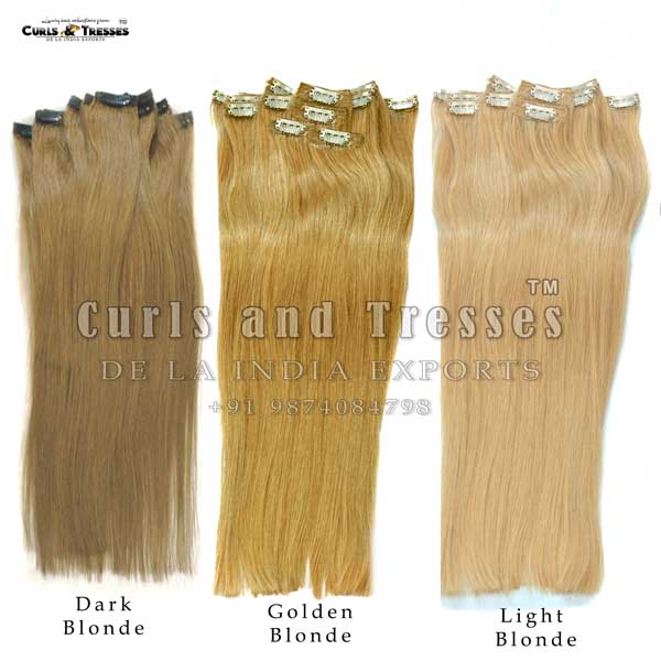 Clip On Hair Extensions Set (7 pcs), Double drawn, Wavy/Straight- all colors - Image 4