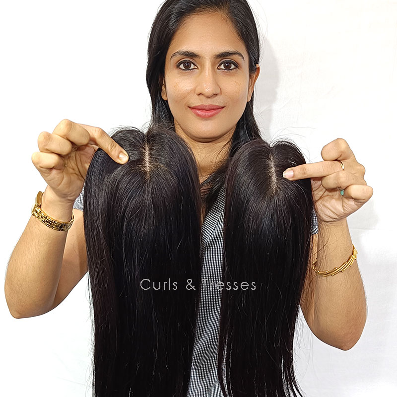 Silk Base human hair topper - Image 2
